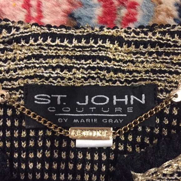 St John Couture Gold Black Metallic Jacket***STUNNING & GLAMOROUS***Sz 2 - Picture 13 of 16